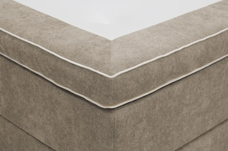 Hilton Lyx Komplett Sängpaket 160x200 cm Kontinentalsäng med knappad sänggavel i chenille - Brun - Products - Möbler - Säng - Kontinentalsäng