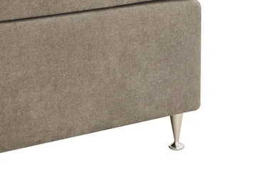 Hilton Lyx Komplett Sängpaket 160x200 cm Kontinentalsäng med knappad sänggavel i chenille - Brun - Products - Möbler - Säng - Kontinentalsäng