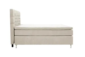 Hilton Lyx Komplett Sängpaket 180x200 cm Kontinentalsäng med knappad sänggavel i chenille - Beige - Products - Möbler - Säng - Kontinentalsäng