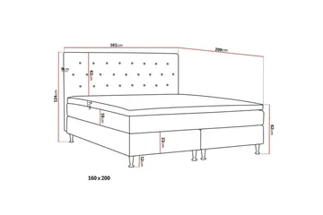 Hilton Plus Komplett Sängpaket 160x200 cm - Ljusbeige - Products - Möbler - Säng - Komplett sängpaket