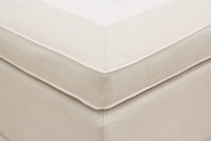 Hilton Premium Komplett Sängpaket 180x200 cm Kontinentalsäng med Sänggavel - Ljusbeige Tyg - Products - Möbler - Säng - Kontinentalsäng