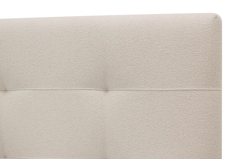 Hilton Premium Komplett Sängpaket 180x200 cm Kontinentalsäng med Sänggavel - Ljusbeige Bouclé - Products - Möbler - Säng - Kontinentalsäng