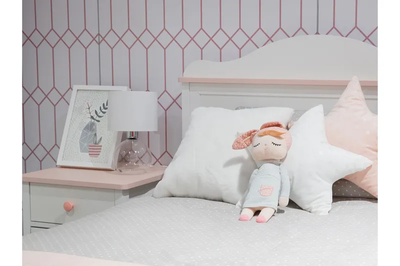 Hilts Möbelset För Sovrum - Vit/Rosa - Products - Möbler - Säng - Möbelset för sovrum