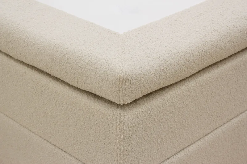 HVILA Classic Komplett Sängpaket 160x200 cm Kontinentalsäng med rutad sänggavel - Beige / Teddy - Products - Möbler - Säng - Kontinentalsäng