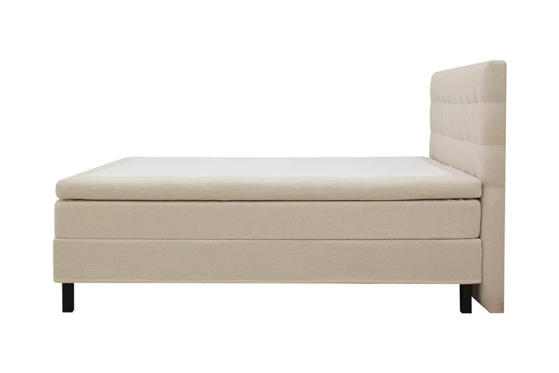 HVILA Classic Komplett Sängpaket 160x200 cm Kontinentalsäng med rutad sänggavel - Beige / Teddy - Products - Möbler - Säng - Kontinentalsäng