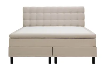 HVILA Classic Komplett Sängpaket 160x200 cm Kontinentalsäng med rutad sänggavel, Beige