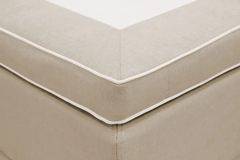 HVILA Lyx Komplett Sängpaket 160x200 cm Kontinentalsäng med knappad sänggavel - Beige - Products - Möbler - Säng - Kontinentalsäng