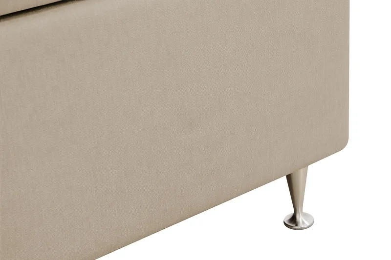 HVILA Lyx Komplett Sängpaket 160x200 cm Kontinentalsäng med knappad sänggavel - Beige - Products - Möbler - Säng - Kontinentalsäng