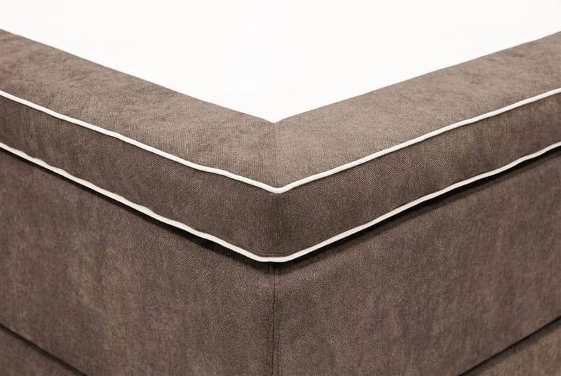 HVILA Premium Komplett Sängpaket 160x200 cm Kontinentalsäng med Sänggavel - Brun Tyg - Products - Möbler - Säng - Kontinentalsäng