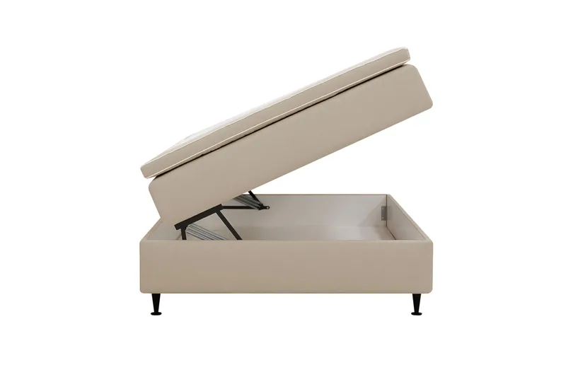 HVILA Plus Kontinentalsäng med Förvaring 120x200 cm - Beige - Products - Möbler - Säng - Enkelsäng
