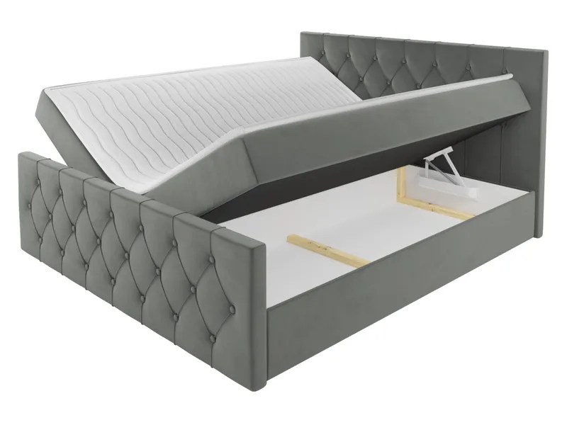 Jitendra Sängpaket Kontinentalsäng 140x200 cm med Förvaring - Gul - Products - Möbler - Säng - Komplett sängpaket