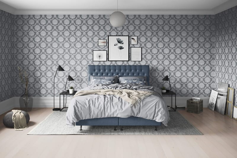 Joluma Sängpaket Fast 160x200 cm - (+Fler val) 160x200 cm Mörkblå - Products - Möbler - Säng - Enkelsäng