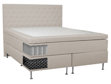 Kontinentalsäng 180x200 cm beige pocketfjädning 5 zoner - Beige zeugma v149 - Products - Möbler - Säng - Kontinentalsäng