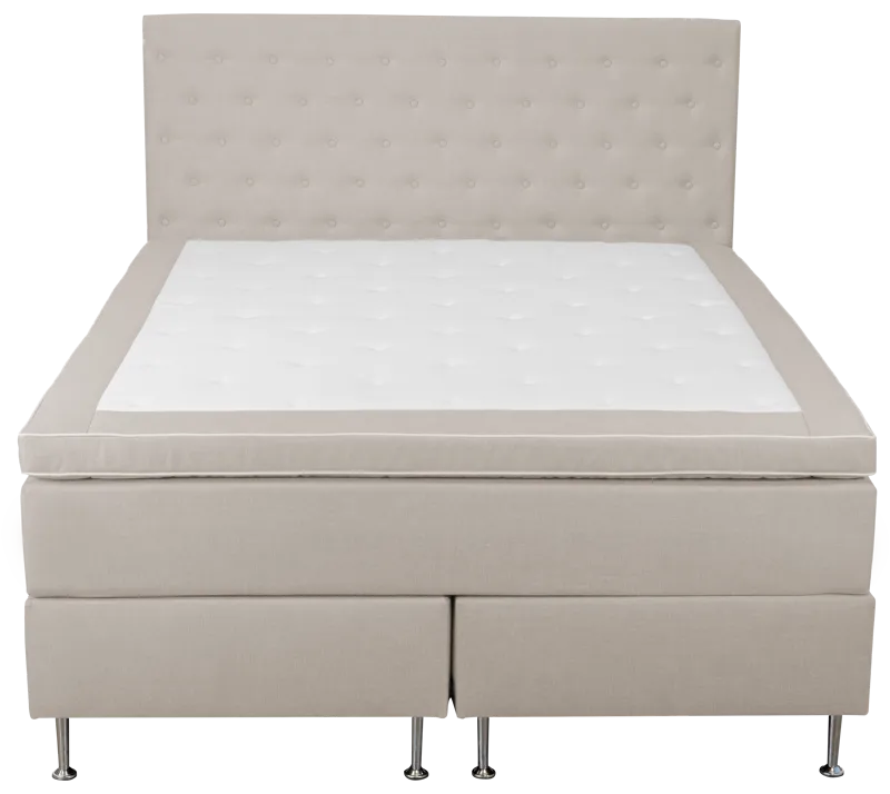 Kontinentalsäng 180x200 cm beige pocketfjädning 5 zoner, Beige zeugma v149