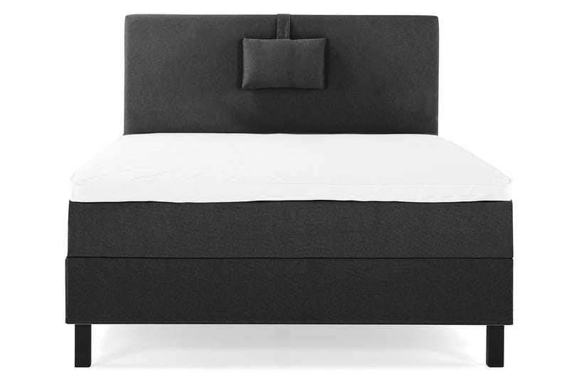 Lucky Komplett Sängpaket 120x200 Skum Slät, Nackkudde Liten Svart/Grå
