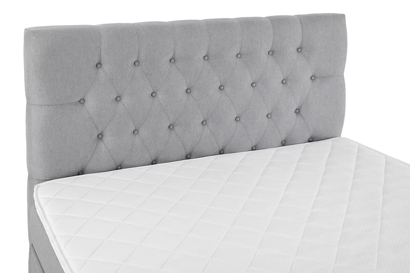 Lucky Komplett Sängpaket 140x200 Skum Diamant Sänggavel - Mellangrå - Products - Möbler - Säng - Kontinentalsäng