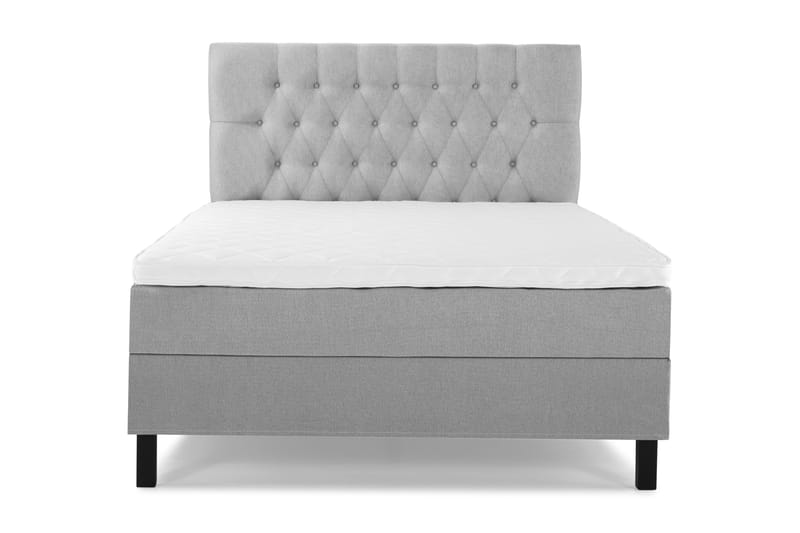 Lucky Komplett Sängpaket 140x200 Skum Diamant Sänggavel, Mellangrå