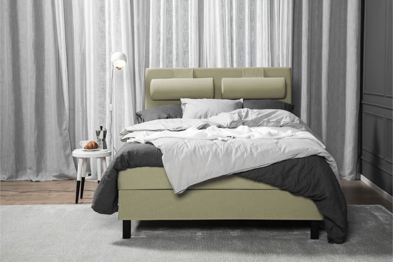 Lucky Komplett Sängpaket 140x200 Skum Slät Sänggavel - Grön - Products - Möbler - Säng - Kontinentalsäng