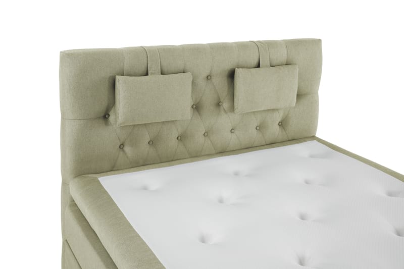 Lucky Komplett Sängpaket 140x200 Polyeter Diamant Sänggavel - Nackkudde Liten Grön - Products - Möbler - Säng - Kontinentalsäng