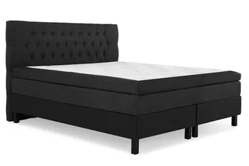 Lucky Komplett Sängpaket 160x200 Latex Diamant - Svart/Grå/PU - Products - Möbler - Säng - Kontinentalsäng