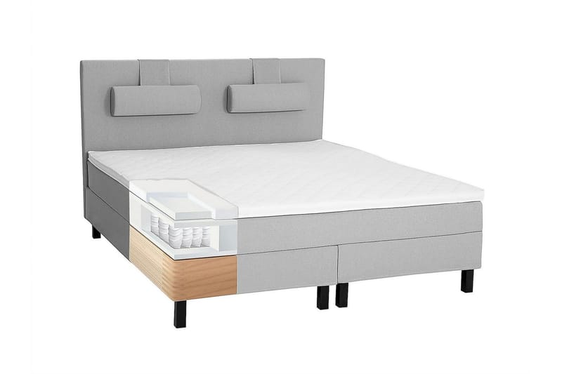 Lucky Kontinentalsäng 160x200 cm - Mellangrå - Products - Möbler - Säng - Kontinentalsäng