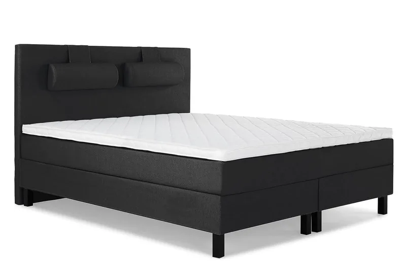 Lucky Kontinentalsäng 160x200Skum - Svart/Grå - Products - Möbler - Säng - Kontinentalsäng