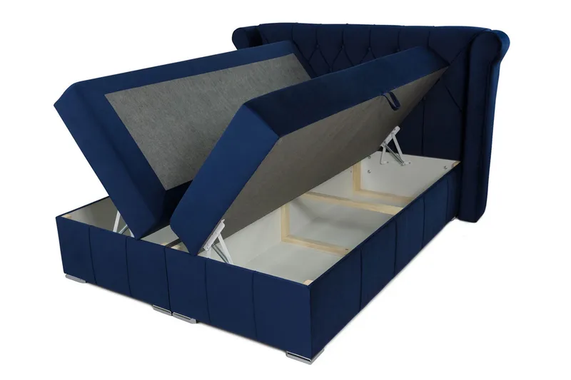 Lyckorna Kontinentalsäng 140x200 cm LED-belysning - Grå - Products - Möbler - Säng - Säng med förvaring