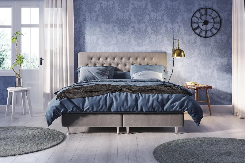 Meja Kontinentalsäng 120x200 - Ljusgrå - Products - Möbler - Säng - Enkelsäng