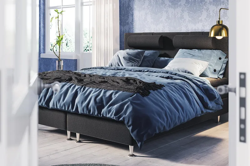 Meja Kontinentalsäng 160x200 - Svart - Products - Möbler - Säng - Kontinentalsäng