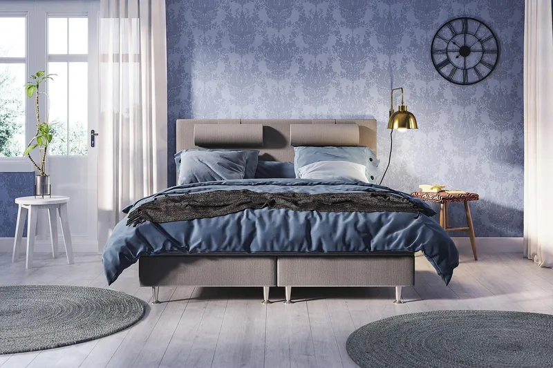 Meja Kontinentalsäng 180x200 - Ljusgrå - Products - Möbler - Säng - Kontinentalsäng