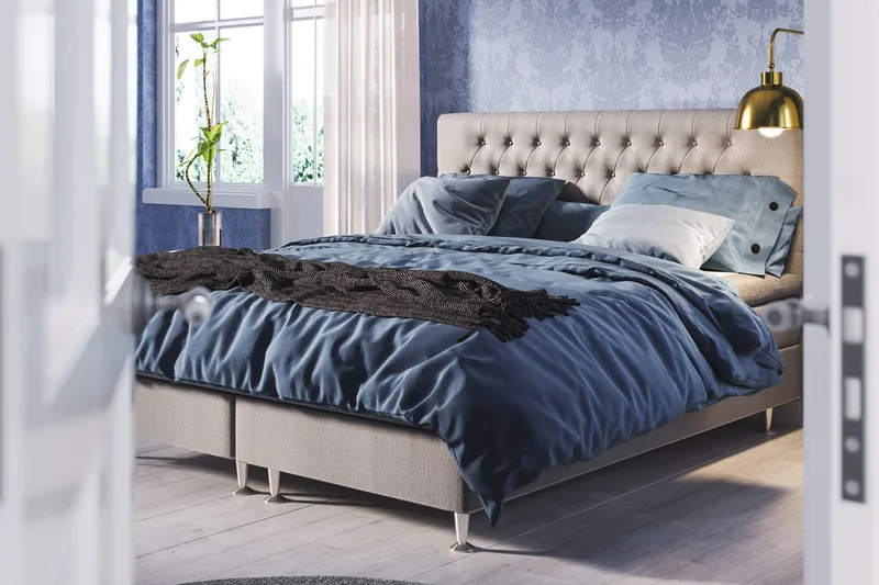 Meja Sängpaket 140x200 - Ljusgrå - Products - Möbler - Säng - Kontinentalsäng