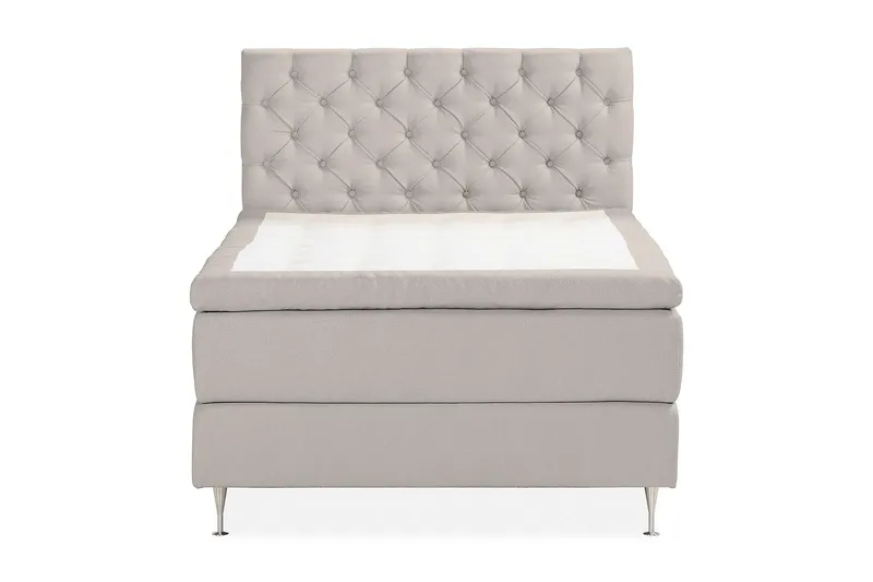 Oslo Lyx Sängpaket Boucle 120x200 Djuphäftad gavel, Grå