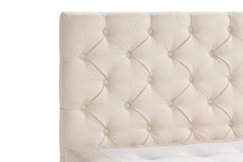 Oslo Lyx Sängpaket Boucle 120x200 Djuphäftad gavel - Ljusbeige - Products - Möbler - Säng - Kontinentalsäng