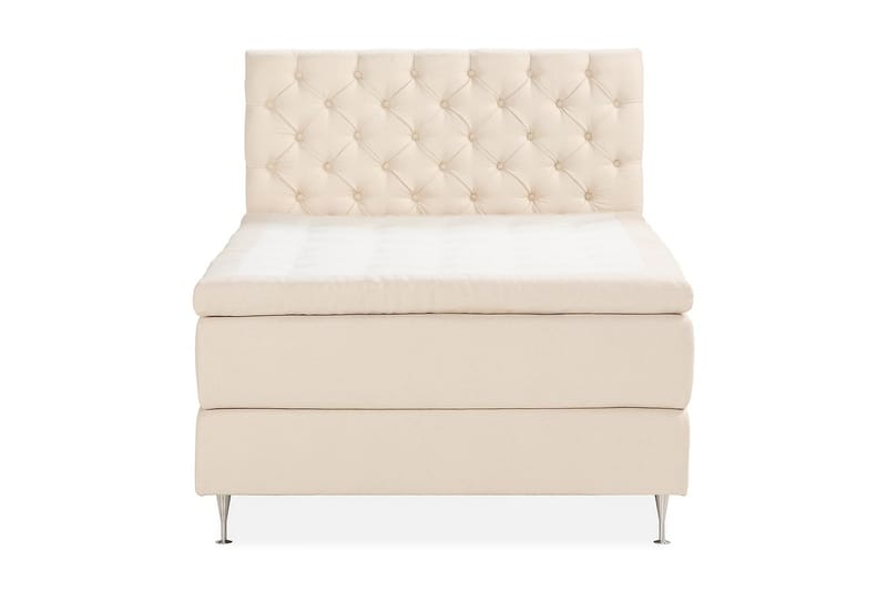 Oslo Lyx Sängpaket Boucle 120x200 Djuphäftad gavel, Ljusbeige