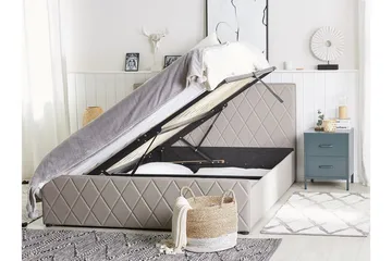 Rochefort Förvaringssäng 140x200 cm - Konstläder/Grå - Products - Möbler - Säng - Säng med förvaring