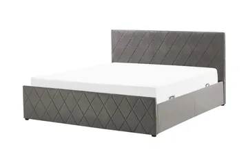 Rochefort Förvaringssäng 160x200 cm - Sammet/Grå - Products - Möbler - Säng - Säng med förvaring