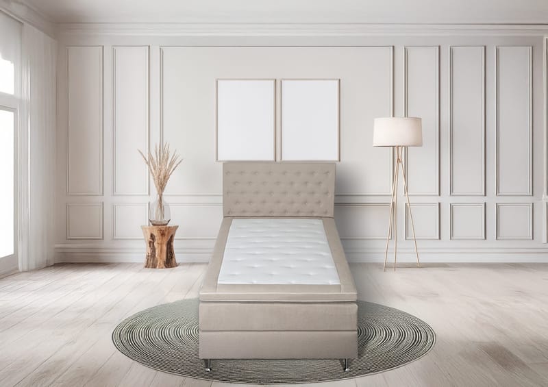 Säng 120 x 200 cm + sänggavel - Dream - beige - Products - Möbler - Säng - Enkelsäng