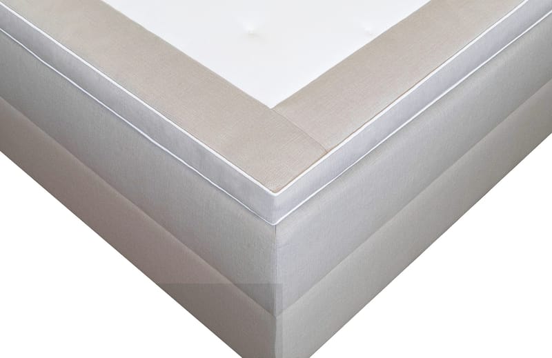 Säng 120x200 cm beige med förvaring 5 zoner pocket - Sänggavel ingår - beige - Products - Möbler - Säng - Säng med förvaring