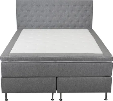 Säng 160x200 cm grå pocket 5 zoner - grå - Products - Möbler - Säng - Kontinentalsäng