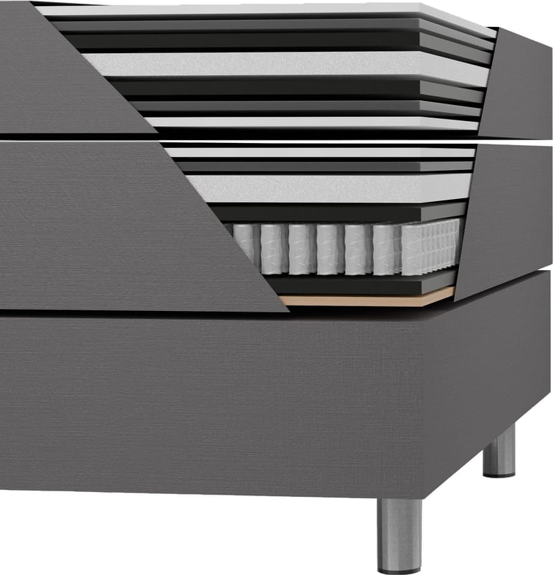 Säng 160x200 cm med förvaring grå - ljusgrå - Products - Möbler - Säng - Säng med förvaring