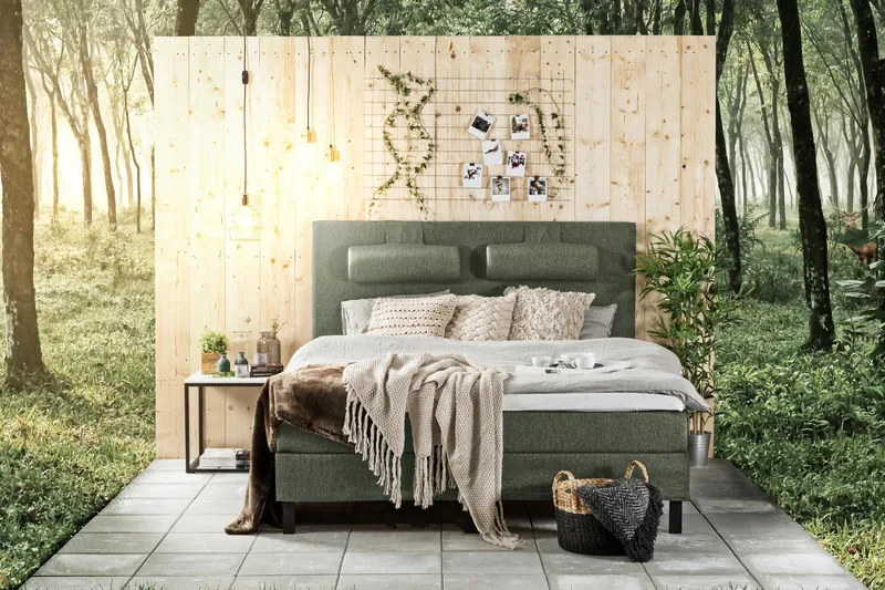 Lucky Sänggavel Slät 180 cm - Grön - Products - Möbler - Säng - Sängtillbehör & sänggavel - Sänggavel