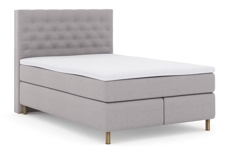 Select No 3 Komplett Sängpaket 140x200 Fast/Medium - Ljusgrå/Koppar - Products - Möbler - Säng - Kontinentalsäng