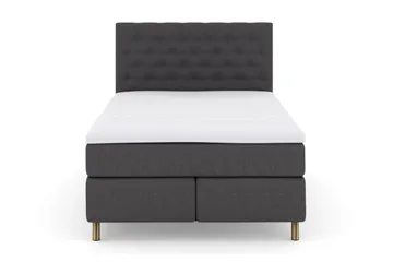 Select No 3 Kontinentalsäng 140x200 Medium, Mörkgrå/Koppar