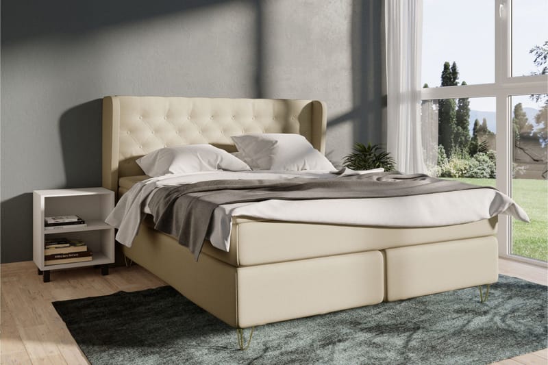 Select No 4 Komplett Sängpaket 120x200 Fast - Beige/Metall - Products - Möbler - Säng - Enkelsäng