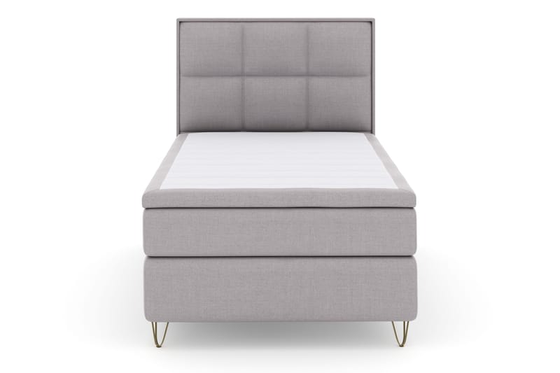 Select No 4 Komplett Sängpaket 120x200 Fast - Ljusgrå/Metall V-form - Products - Möbler - Säng - Enkelsäng