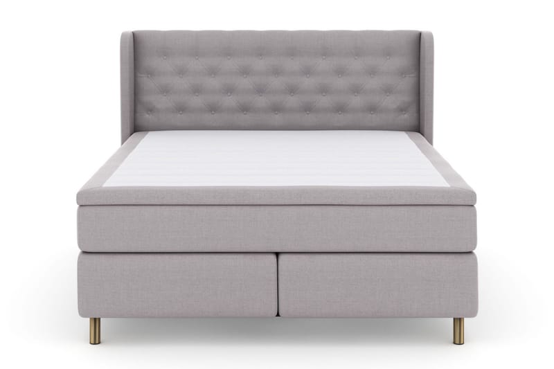 Select No 4 Komplett Sängpaket 160x200 Fast/Medium, Ljusgrå/Koppar