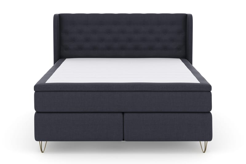 Select No 4 Komplett Sängpaket 180x200 Fast, Blå/Metall V-form