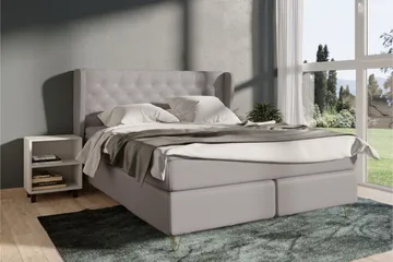 Select No 4 Komplett Sängpaket 180x200 Fast - Ljusgrå/Metall - Products - Möbler - Säng - Kontinentalsäng