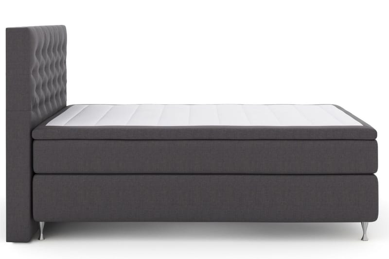 Select No 4 Kontinentalsäng 140x200 Fast/Medium - Mörkgrå/Silver - Products - Möbler - Säng - Kontinentalsäng