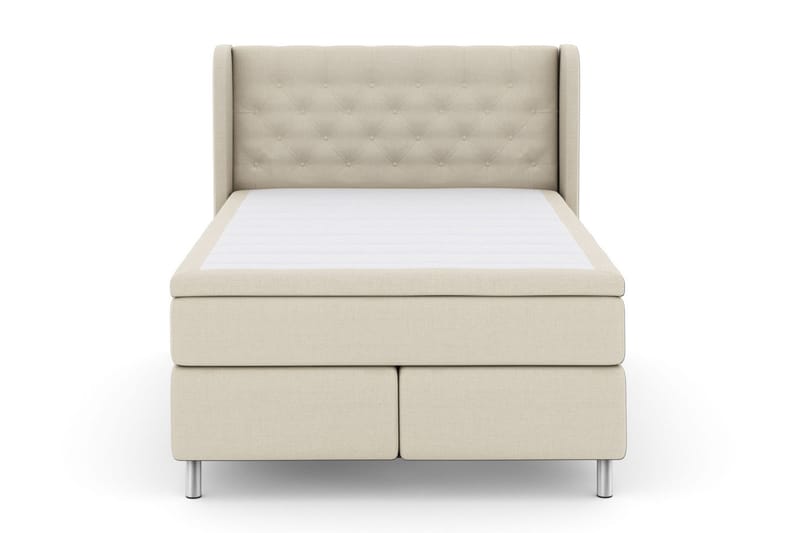 Select No 5 Komplett Sängpaket 140x200 Fast/Medium Latex, Beige/Metall